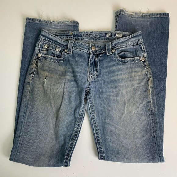 Miss Me Jeans Women’s 30 Bootcut JP5519B Cross Embroidered Flap Pockets Medium W - Picture 10 of 14